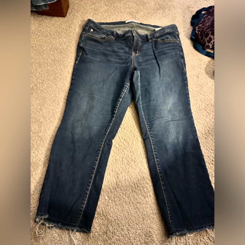 Torrid crop jeans -distressed Size 14